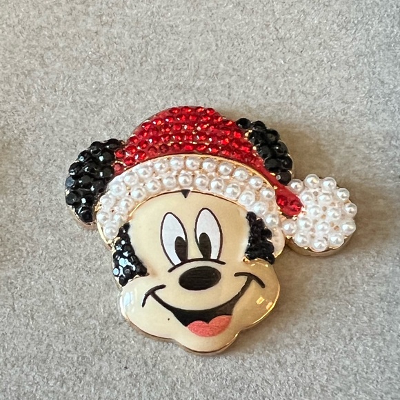 Disney Baublebar Mickey Mouse Santa Claus Beaded Pierced Earrings - Picture 4 of 6